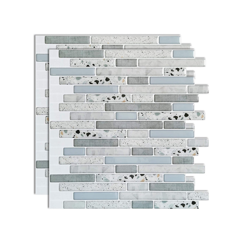 Square Peel and Stick Tiles Plastic Indoor Peel & Stick Subway Tile