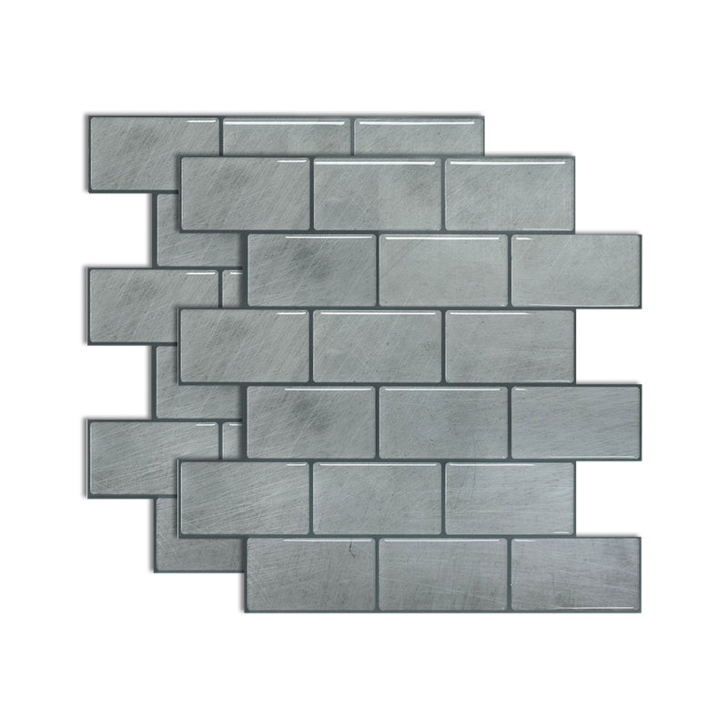 Square Peel and Stick Tiles Plastic Indoor Peel & Stick Subway Tile