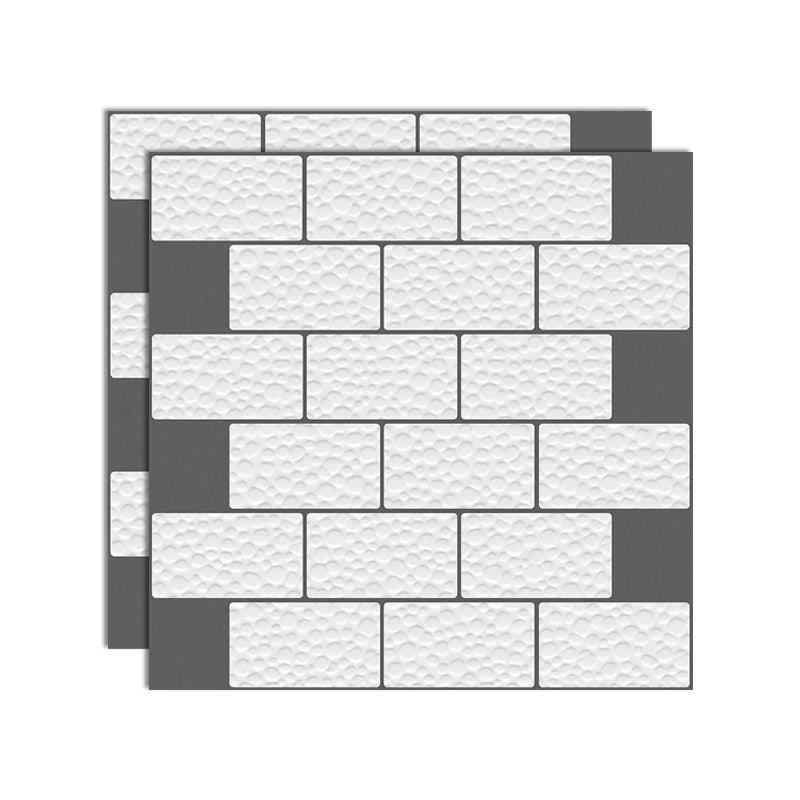 Square Peel and Stick Tiles Plastic Indoor Peel & Stick Subway Tile