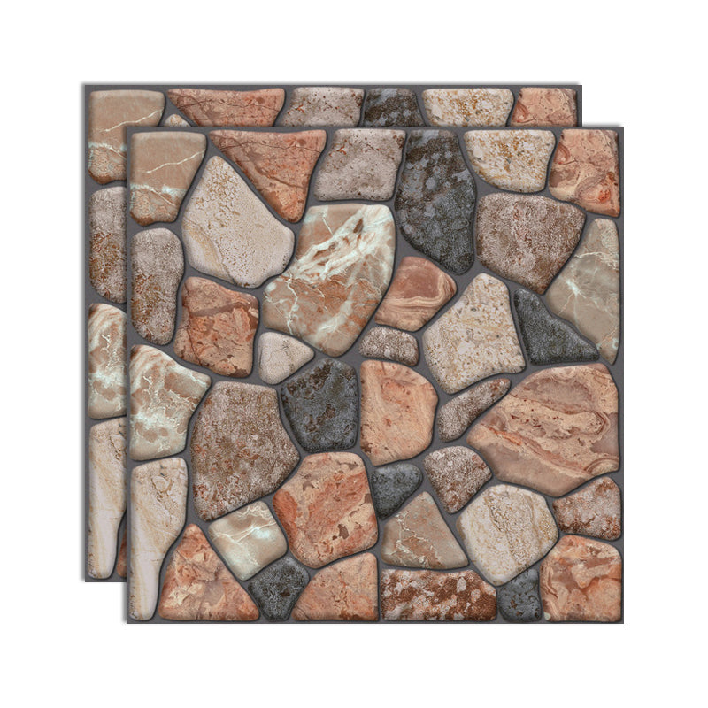 Plastic Peel and Stick Tiles 3D Square Waterproof Peel and Stick Tiles