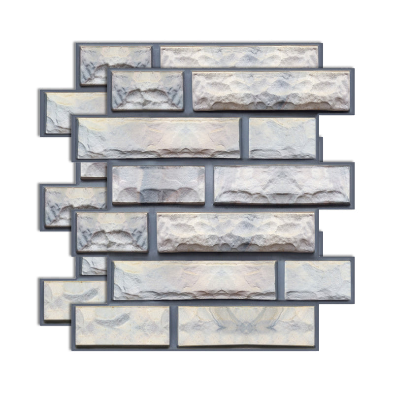 Plastic Peel & Stick Subway Tile 3D Subway Tile with Slip Resistant