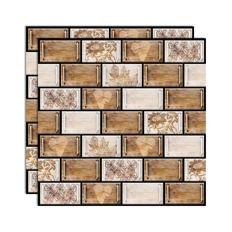 Plastic Peel & Stick Subway Tile 3D Subway Tile with Slip Resistant