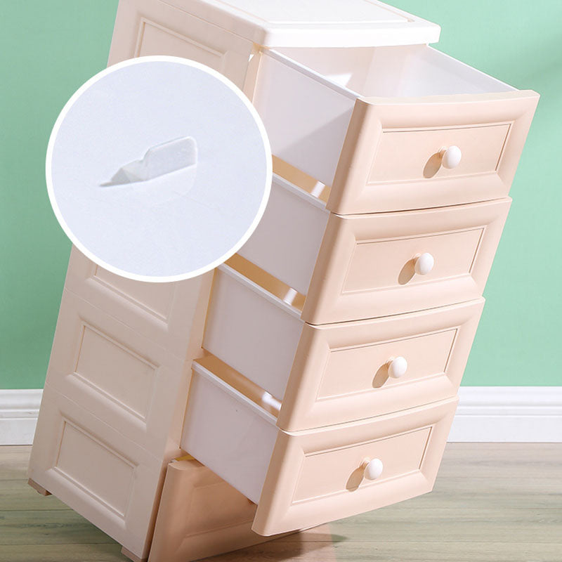 Scandinavian Baby Dresser Plastic Vertical Nursery Dresser with Drawers for Bedroom