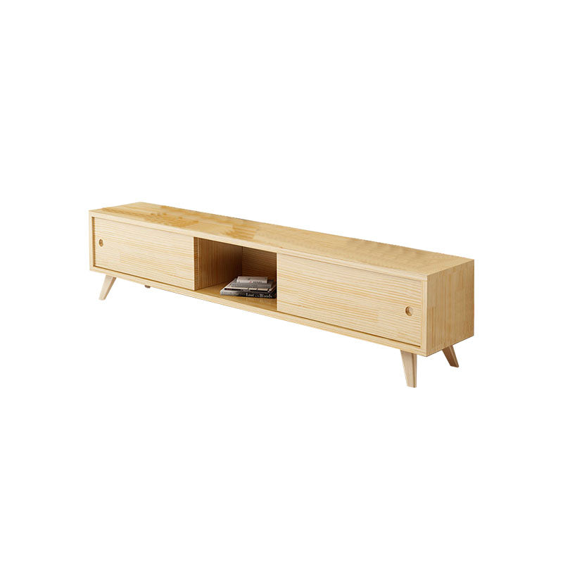 Solid Wood TV Media Console Modern Media Console for Living Room