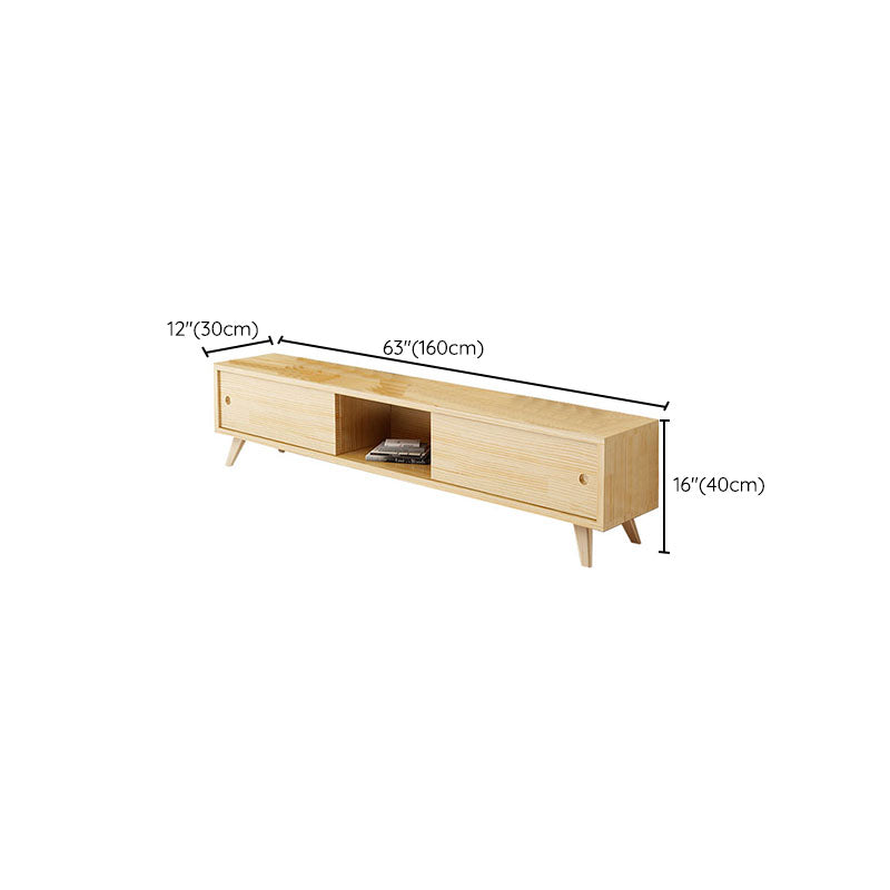 Solid Wood TV Media Console Modern Media Console for Living Room