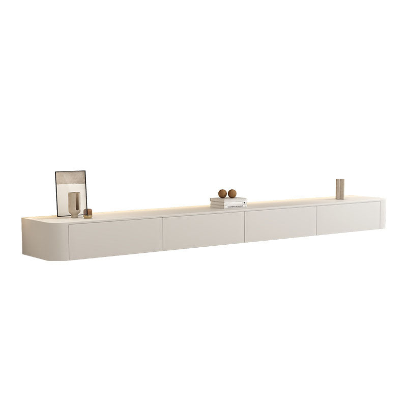 Contemporary Modern TV Console Floating Faux Wood Media Console