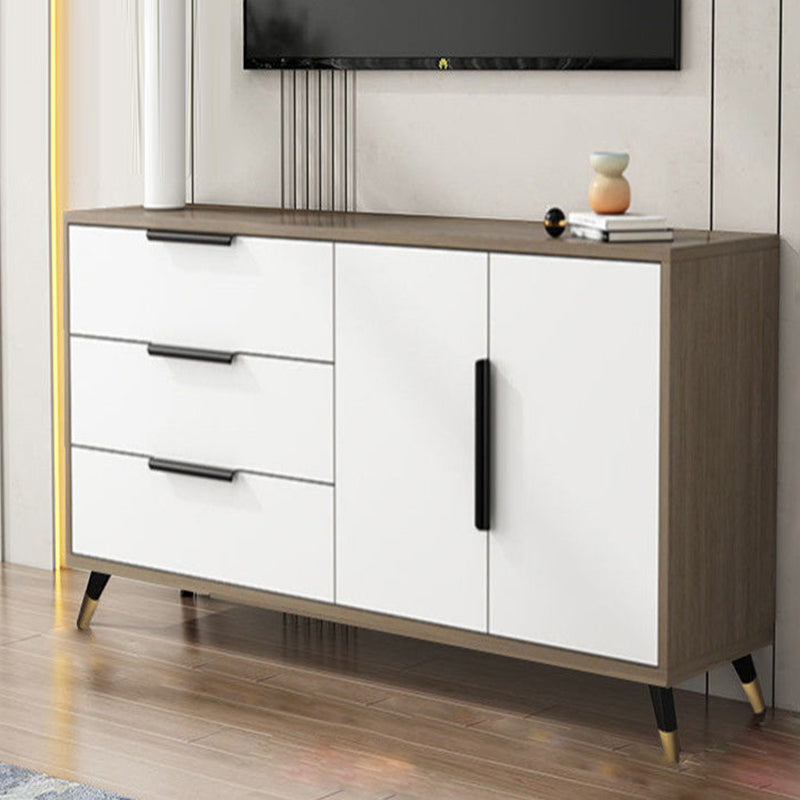 Scandinavian TV Console Wooden TV Media Console with 3 Drawers