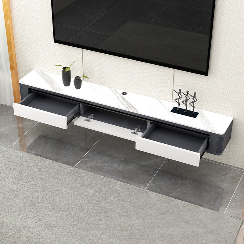 Wall Mounted TV Console Stone TV Media Console for Living Room