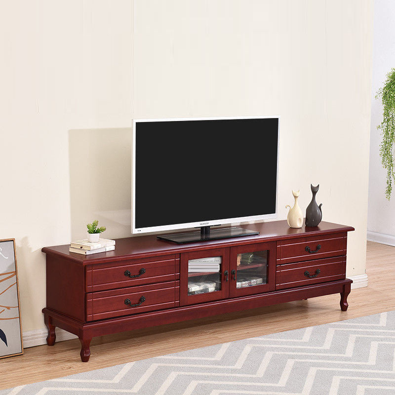 Traditional TV Stand Console Wooden Media Console TV Stand with Drawers