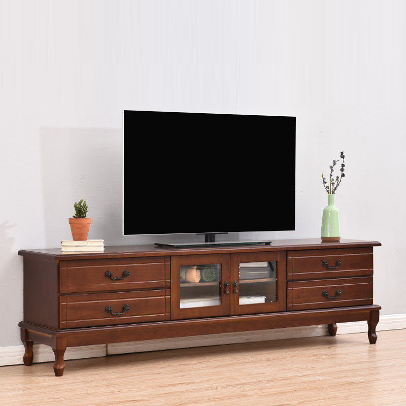 Traditional TV Stand Console Wooden Media Console TV Stand with Drawers