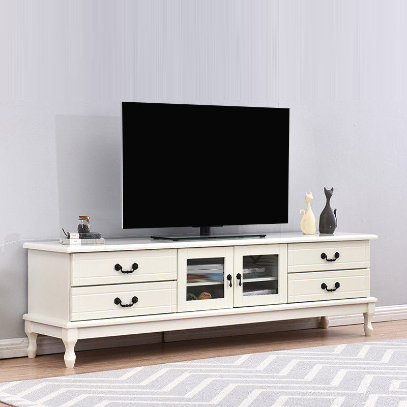 Traditional TV Stand Console Wooden Media Console TV Stand with Drawers