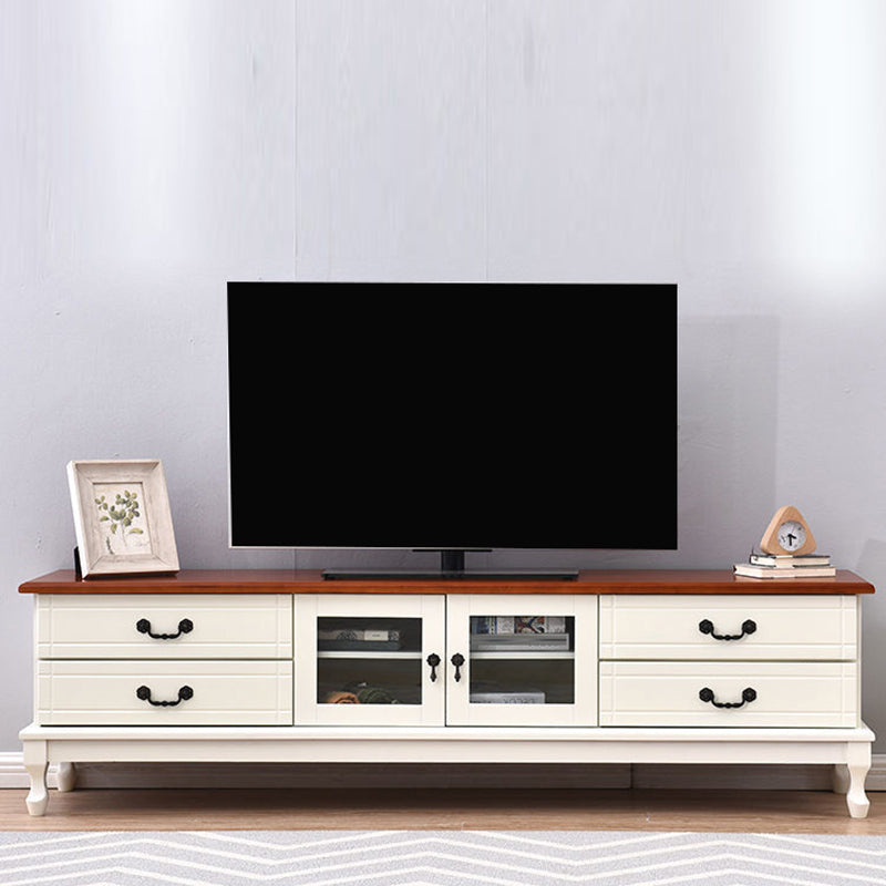 Traditional TV Stand Console Wooden Media Console TV Stand with Drawers