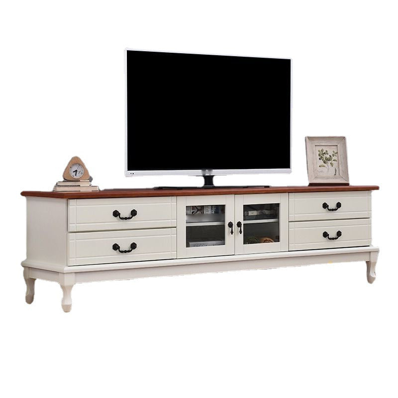 Traditional TV Stand Console Wooden Media Console TV Stand with Drawers