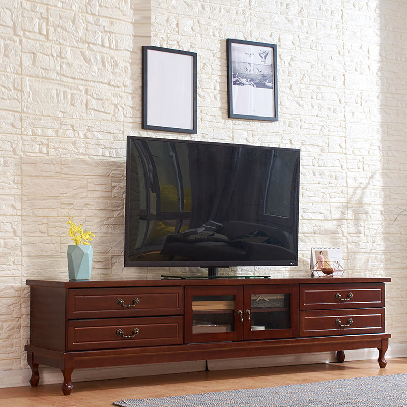 Wooden TV Console Traditional TV Media Console for Living Room