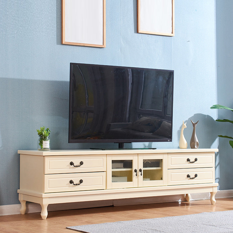 Wooden TV Console Traditional TV Media Console for Living Room