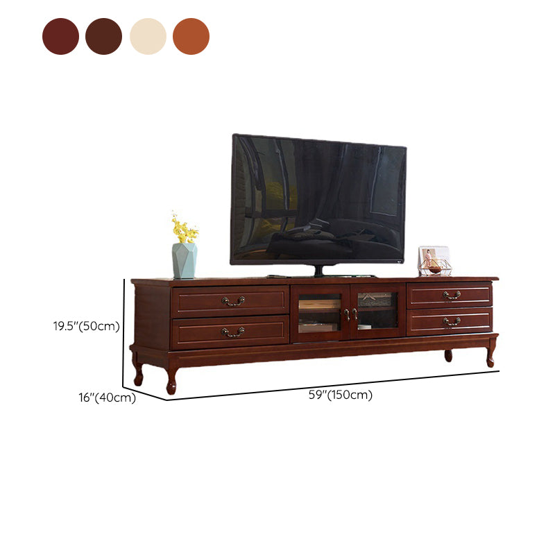 Wooden TV Console Traditional TV Media Console for Living Room