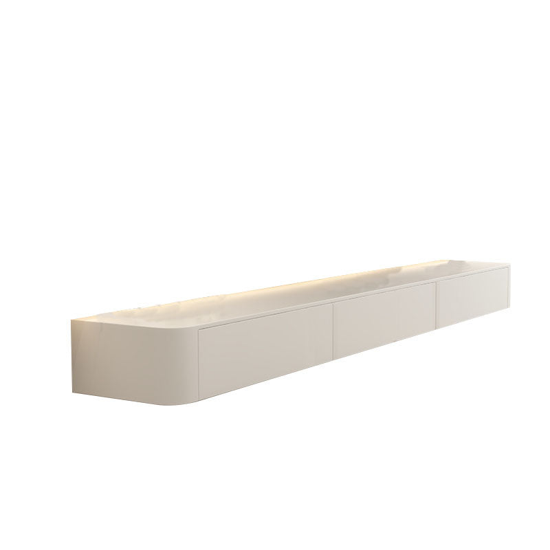 Contemporary Modern TV Console Floating Faux Wood Media Console