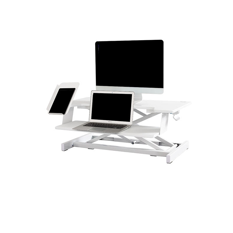 Rectangular Shaped Collapsible Laptop Table Wood Writing Desk in Black/White