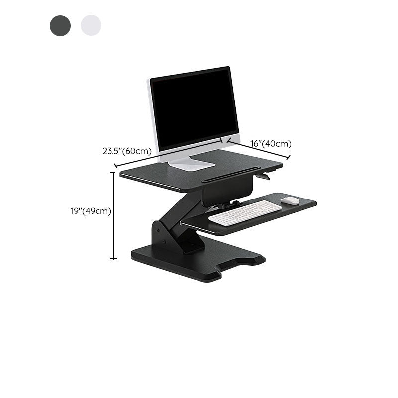 Rectangular Shaped Reversible Laptop Table Wood Writing Desk in White/Black