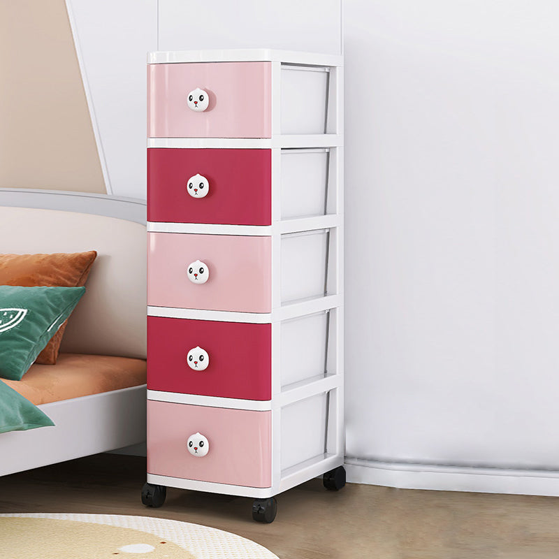 Ultra Modern Vertical Kids Dressers Plastic Nursery Dresser with Drawers for Home