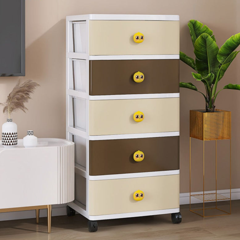 Ultra Modern Vertical Kids Dressers Plastic Nursery Dresser with Drawers for Home