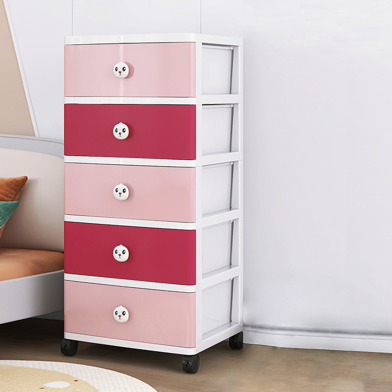 Ultra Modern Vertical Kids Dressers Plastic Nursery Dresser with Drawers for Home