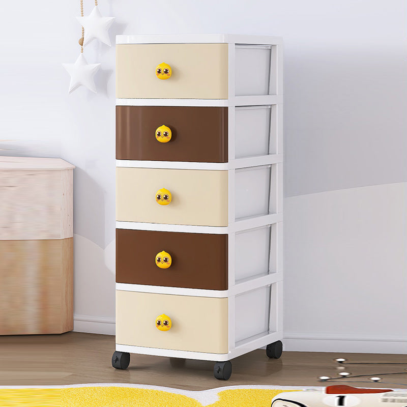 Ultra Modern Vertical Kids Dressers Plastic Nursery Dresser with Drawers for Home