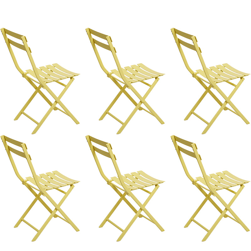 Modern Dining Side Chair Folding Outdoor Bistro Armless Chair