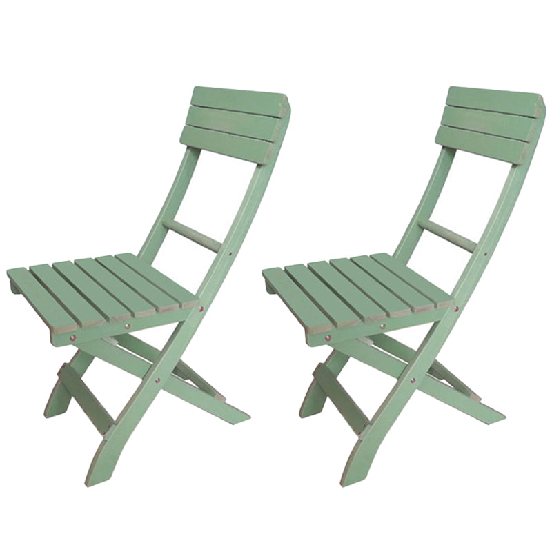 Modern Folding Dining Side Chair Solid Wood Outdoor Bistro Chairs