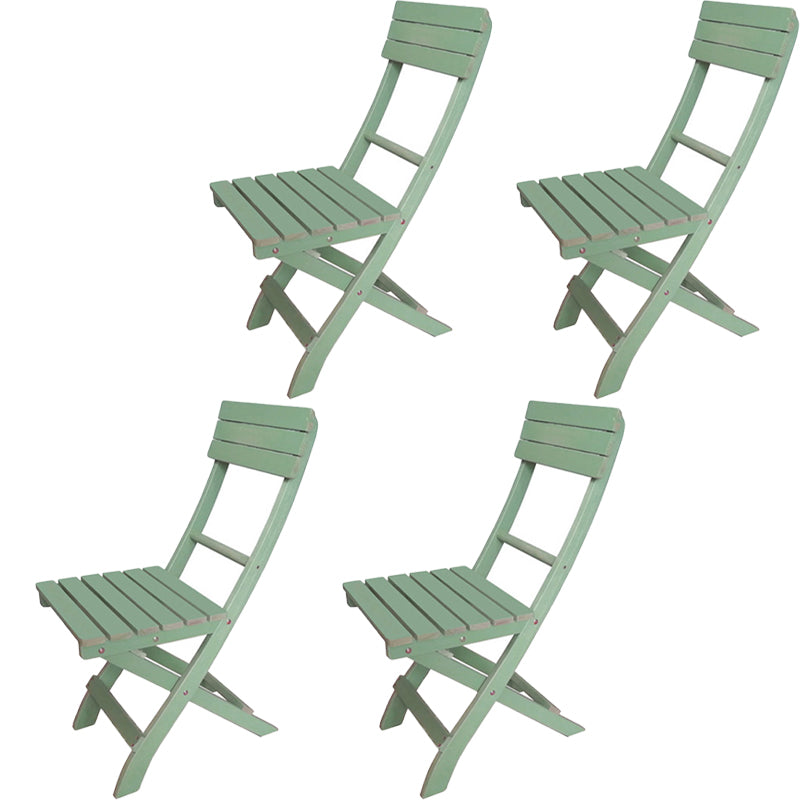 Modern Folding Dining Side Chair Solid Wood Outdoor Bistro Chairs