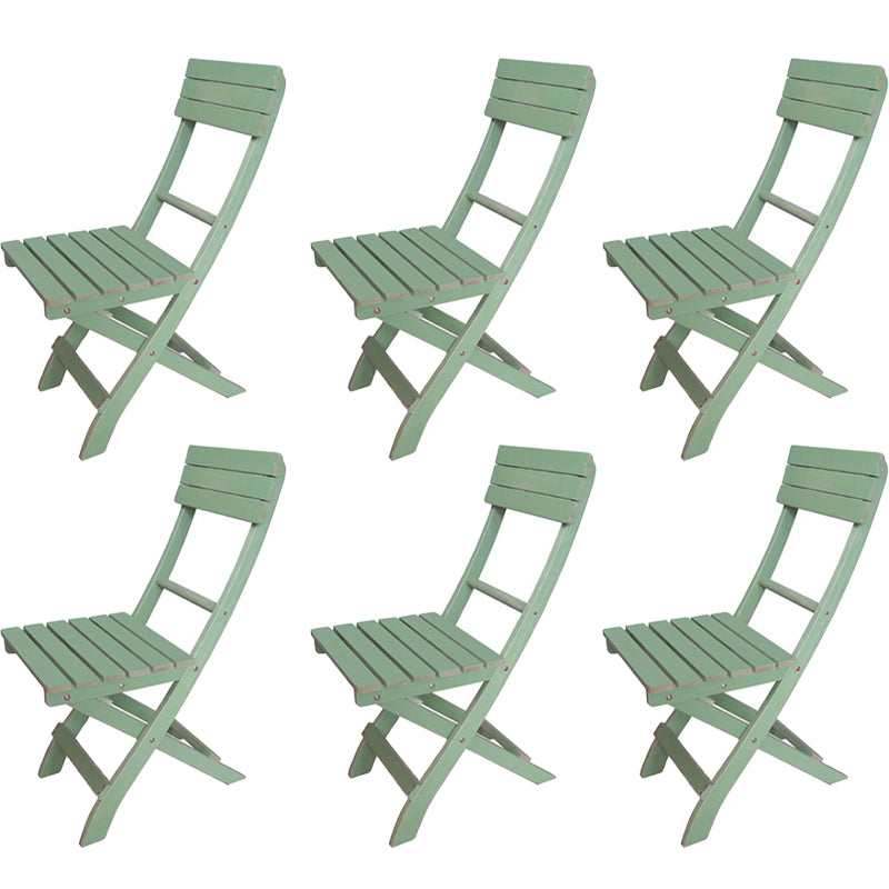 Modern Folding Dining Side Chair Solid Wood Outdoor Bistro Chairs