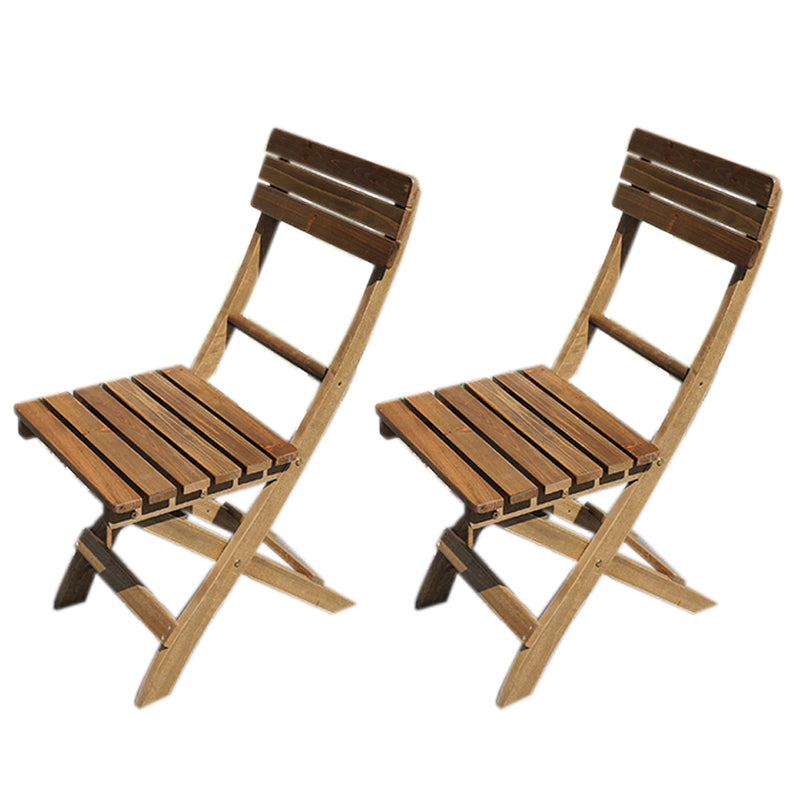 Modern Folding Dining Side Chair Solid Wood Outdoor Bistro Chairs