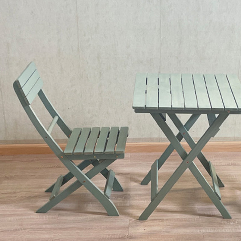 Modern Folding Dining Side Chair Solid Wood Outdoor Bistro Chairs