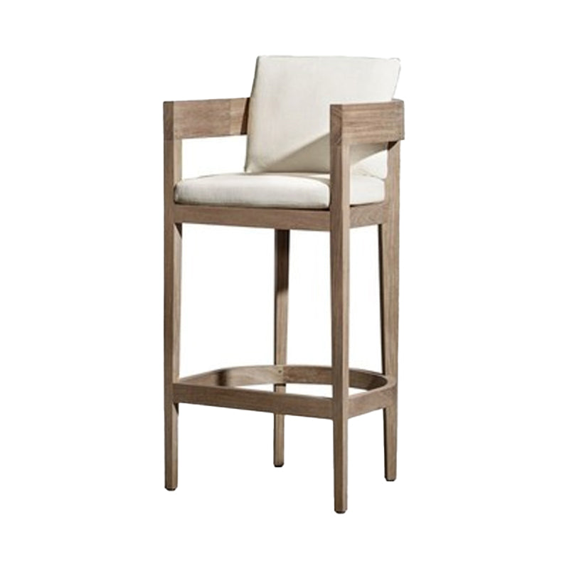 Modern Teak Dining Side Chair Solid Wood Side Chair with Arm