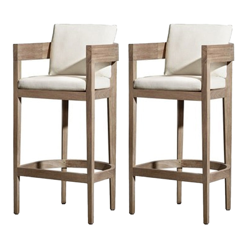 Modern Teak Dining Side Chair Solid Wood Side Chair with Arm