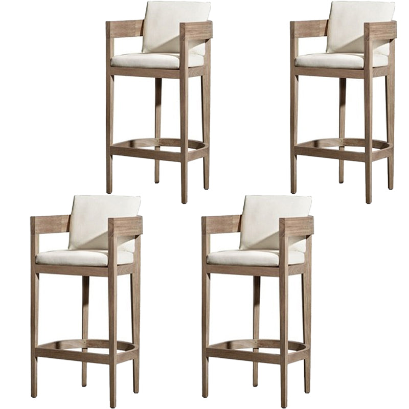 Modern Teak Dining Side Chair Solid Wood Side Chair with Arm