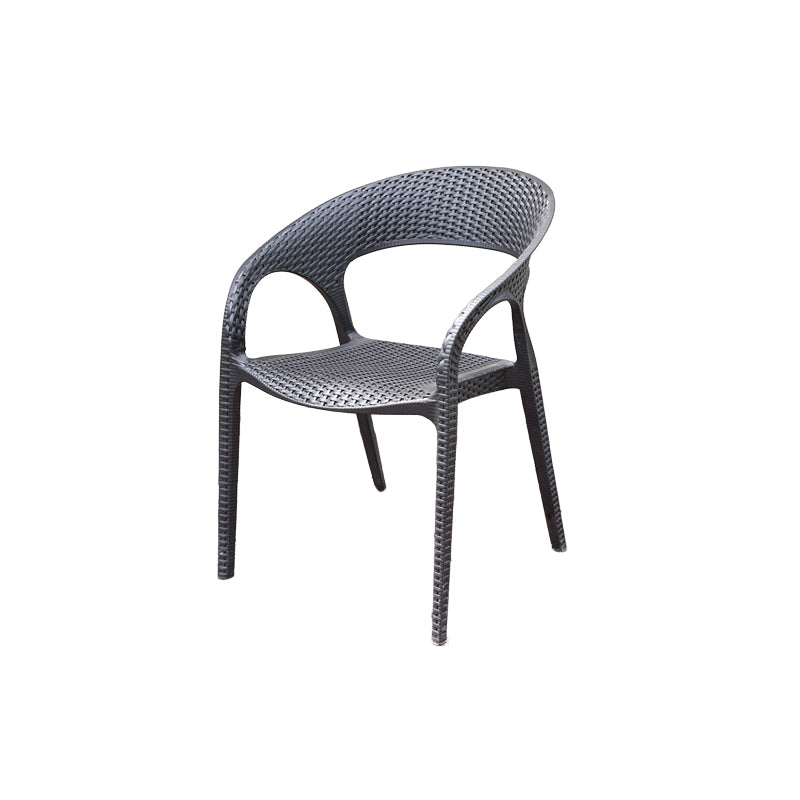 Contemporary Plastic Outdoors Dining Chairs Water Repellent Outdoors Dining Chairs