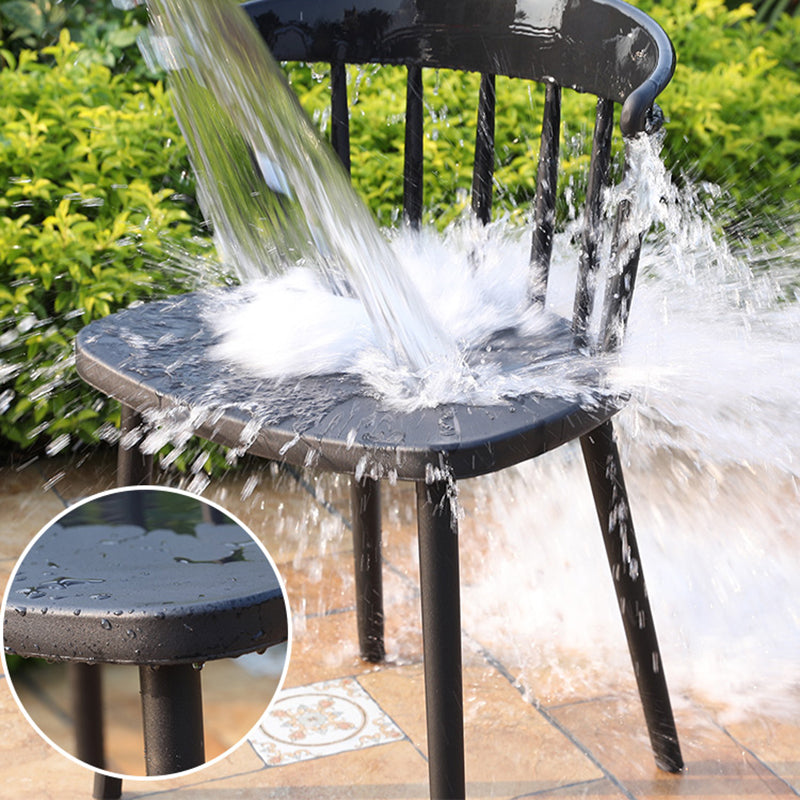 Contemporary Plastic Outdoors Dining Chairs Water Repellent Outdoors Dining Chairs