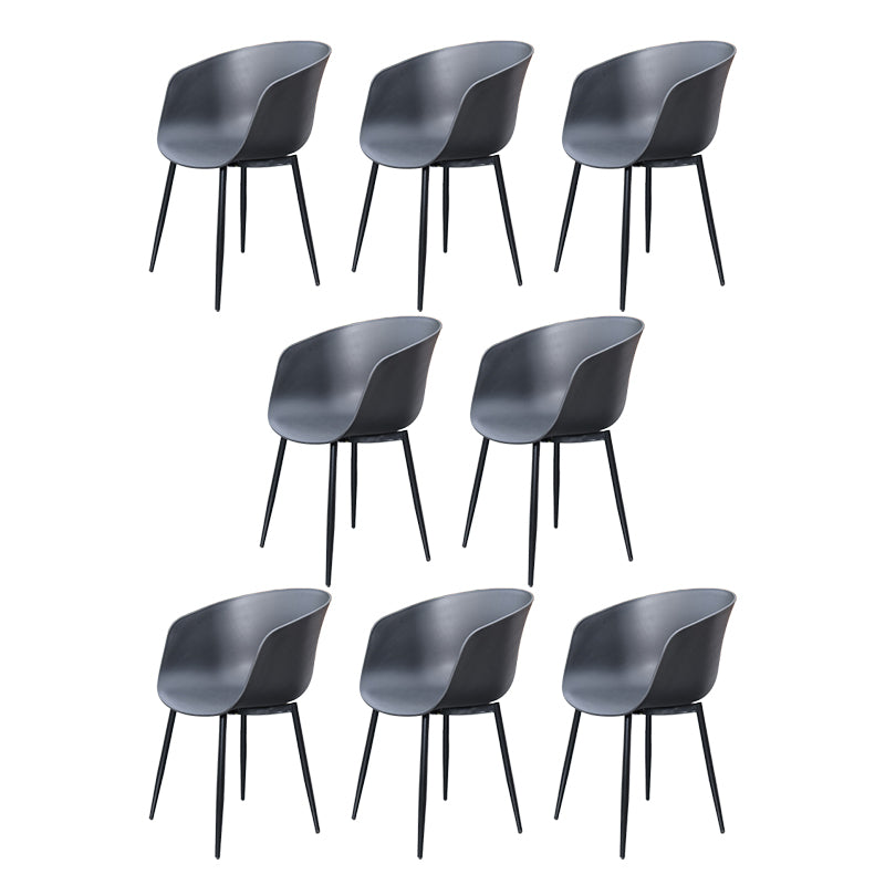 Contemporary Plastic Outdoors Dining Chairs Water Repellent Outdoors Dining Chairs