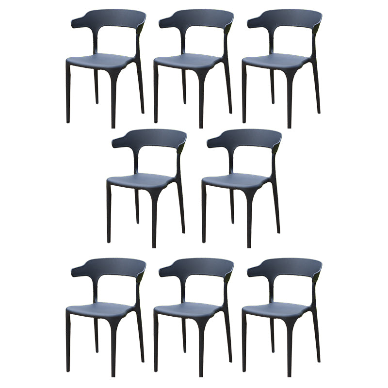 Contemporary Plastic Outdoors Dining Chairs Water Repellent Outdoors Dining Chairs