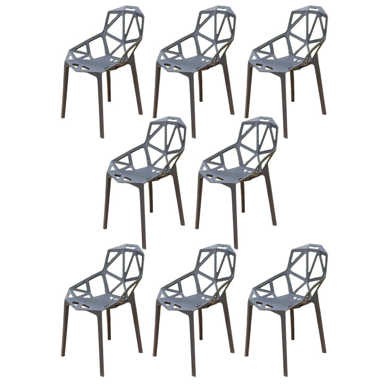 Contemporary Plastic Outdoors Dining Chairs Water Repellent Outdoors Dining Chairs