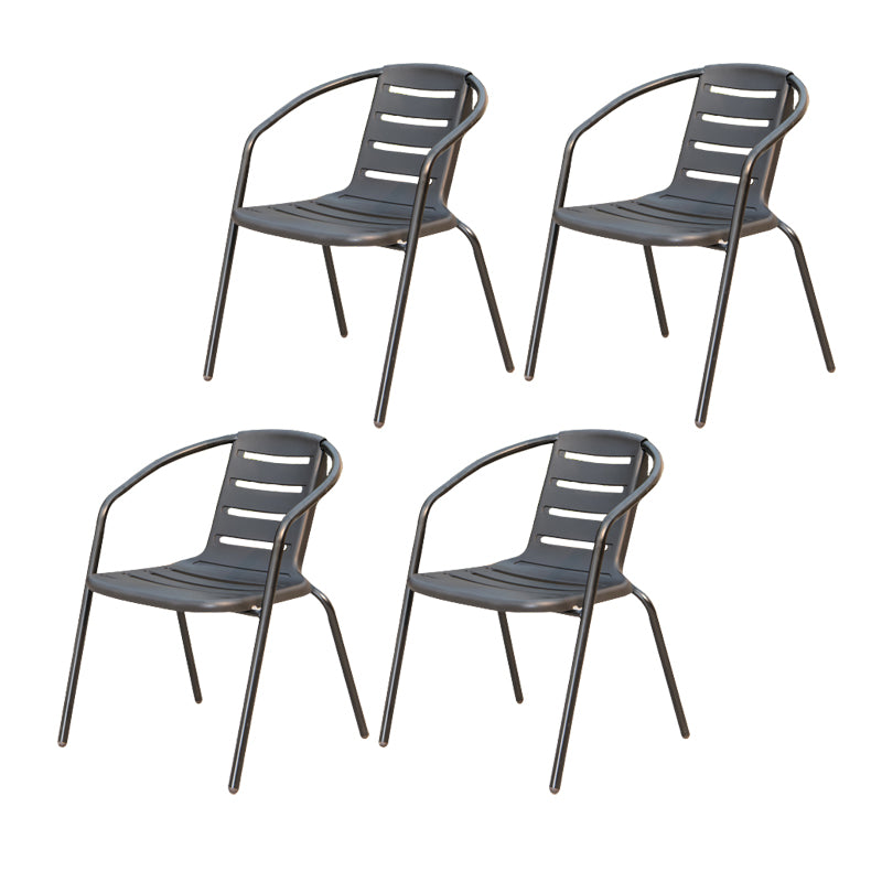 Contemporary Plastic Outdoors Dining Chairs Water Repellent Outdoors Dining Chairs