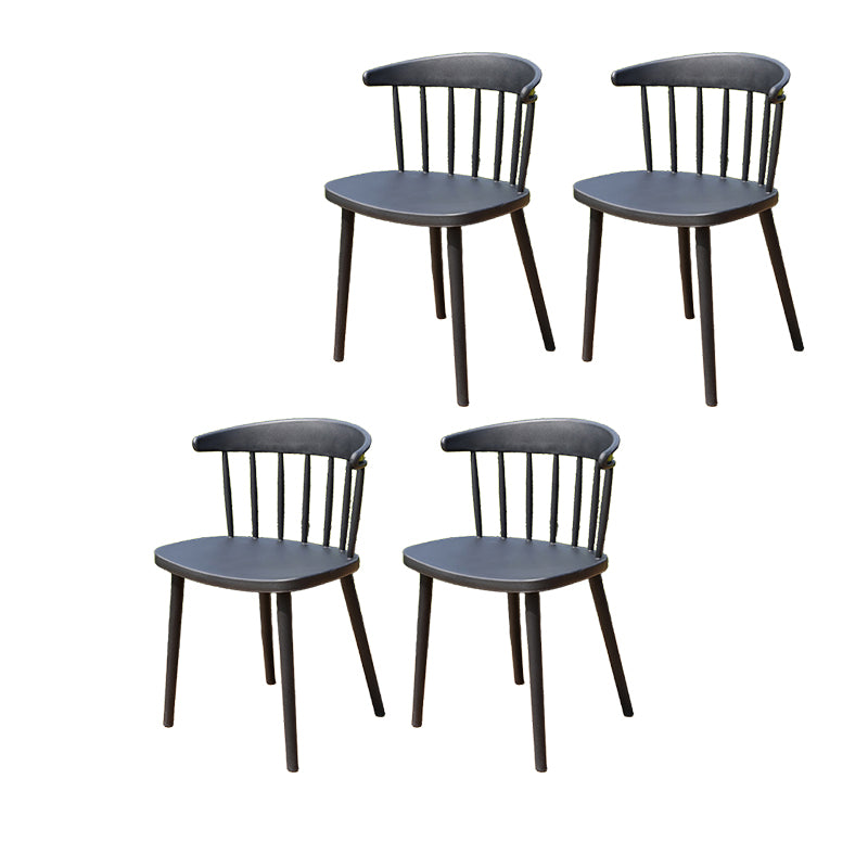 Contemporary Plastic Outdoors Dining Chairs Water Repellent Outdoors Dining Chairs