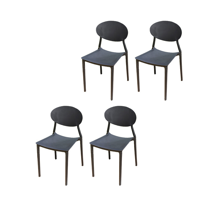 Contemporary Plastic Outdoors Dining Chairs Water Repellent Outdoors Dining Chairs