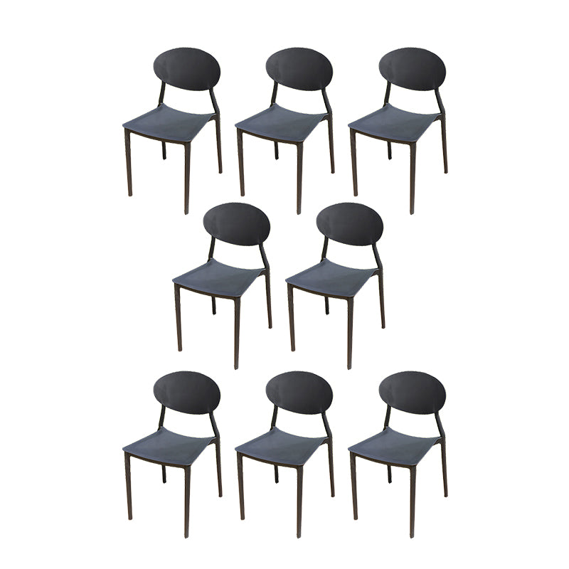 Contemporary Plastic Outdoors Dining Chairs Water Repellent Outdoors Dining Chairs