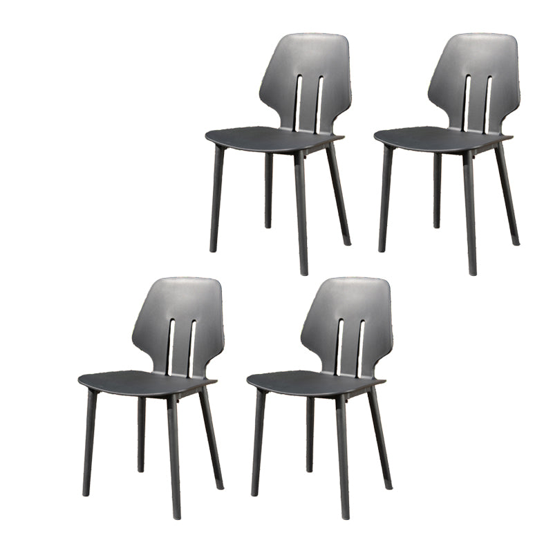 Contemporary Plastic Outdoors Dining Chairs Water Repellent Outdoors Dining Chairs