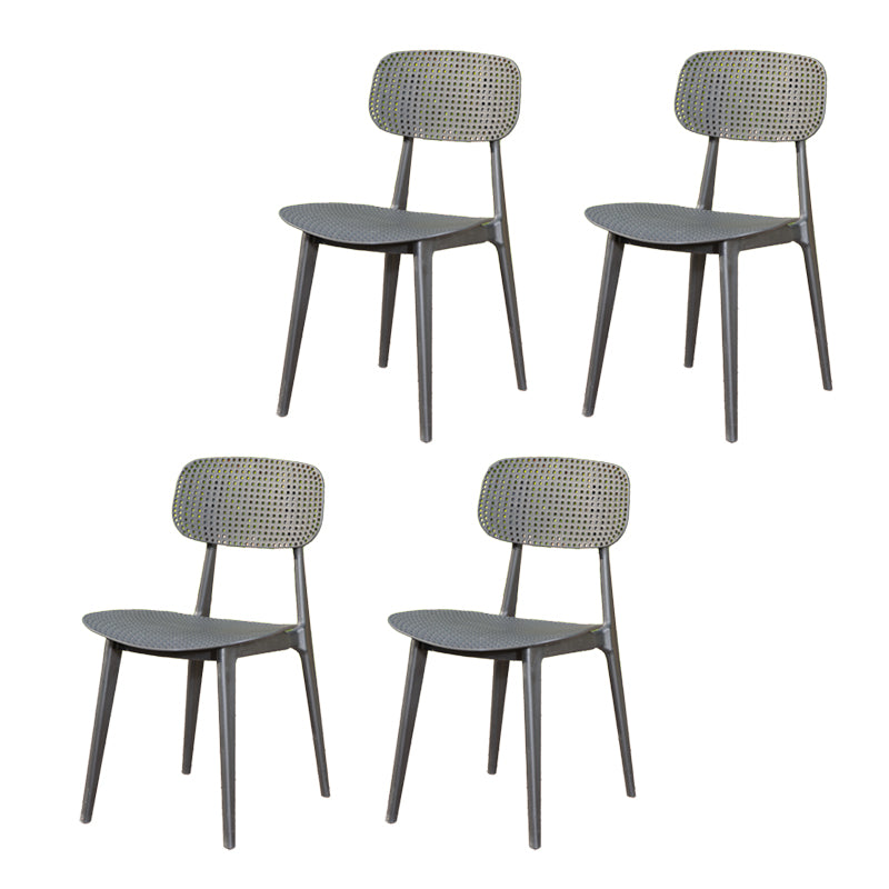 Contemporary Plastic Outdoors Dining Chairs Water Repellent Outdoors Dining Chairs