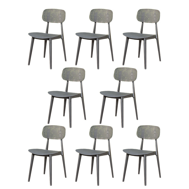 Contemporary Plastic Outdoors Dining Chairs Water Repellent Outdoors Dining Chairs