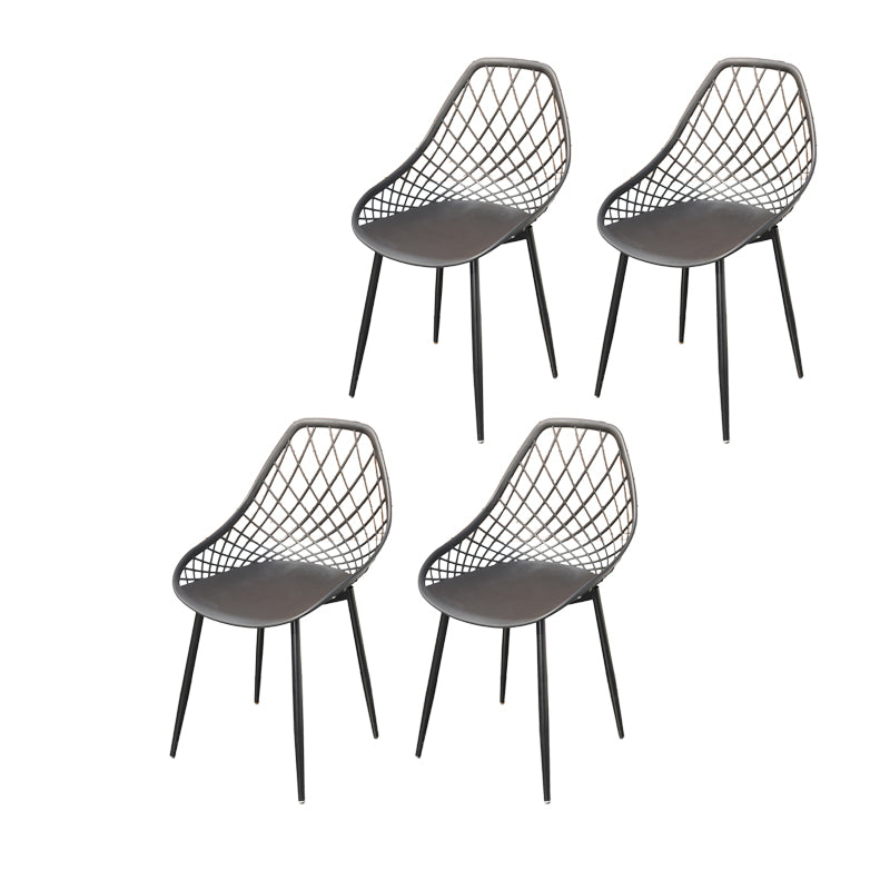 Contemporary Plastic Outdoors Dining Chairs Water Repellent Outdoors Dining Chairs