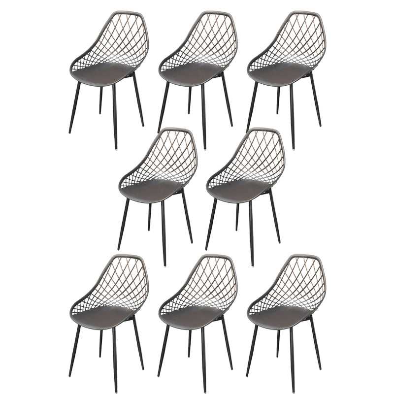 Contemporary Plastic Outdoors Dining Chairs Water Repellent Outdoors Dining Chairs